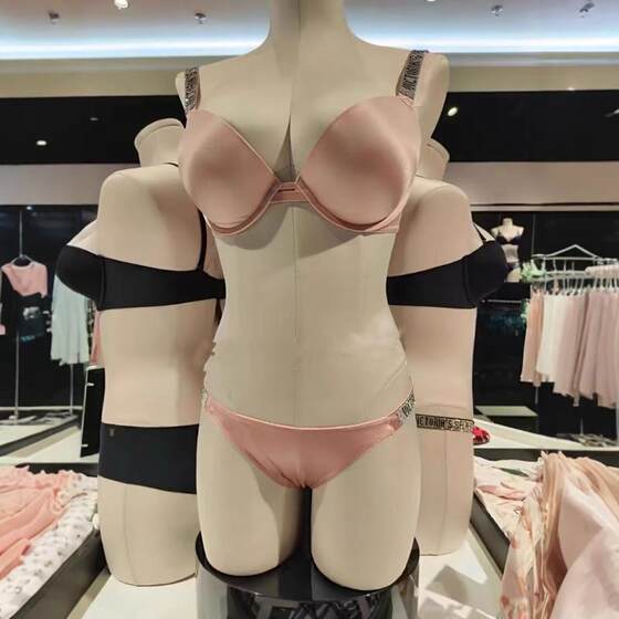 
Today's Victoria's Secret underwear with rhinestones for girls with small breasts showing big push-up sexy bra set with shoulder straps to prevent sagging