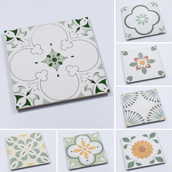 Nordic Style 300X300 Green Small Tiles for Dining Room, Kitchen, Bathroom, Balcony, Non-Slip Floor Tiles