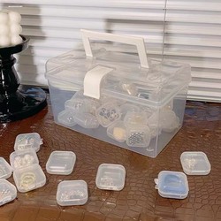 Portable Pill Box, Mini Sealed Small Box, Divided Storage Box, Transparent Plastic Round Box, Portable Storage Box