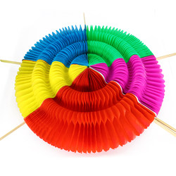 Hand-Flipping Flower School Large Group Gymnastics Sports Meeting Opening Ceremony Chorus Props Dance Flipping Flower Props Color-Changing Fan