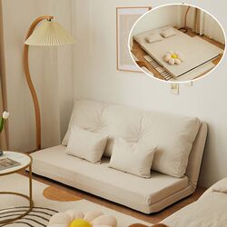 Lazy Sofa Bed Dual-Purpose Foldable for Sleeping and Lounging, Suitable for Small Apartments, Single or Double Use, Multifunctional Bay Window Japanese-Style Tatami