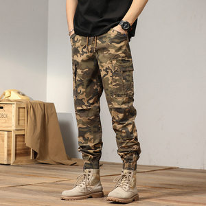 Camouflage trousers Men's Spring and Autumn New Straight Workers Trip Trunk Pants Sports Small Foot Casual Fashion New Tide Magpie