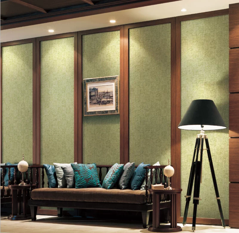 日本壁紙進口新科壁紙綠色草編壁紙和風壁紙背景牆茶室榻榻米壁紙