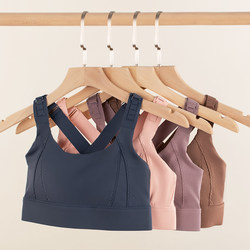 Cross Mesh Large Size Sports Bra for Women Running Shock-Proof All-In-One Adjustable Large Chest Slimming Yoga Fitness Bra