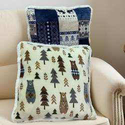 Simple Nordic Style Sofa, Living Room, Flannel Pillow, Bedroom Bedside Cushion