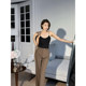 XULU original summer ice-sensing toner cotton black versatile with chest pad suspender thin shoulder strap thin vest top
