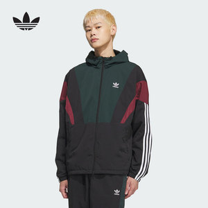 
Adidas genuine spring clover new men's windproof sports casual jacket hooded jacket KC3125