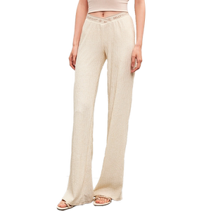
SELLYNEAR maternity wear straight-leg pants summer new fashion loose outer wear water rippled belly-length mopping pants