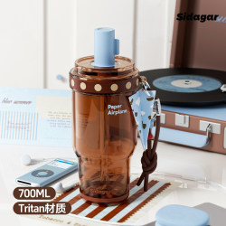 Shijia Straw Cup, High-Looking Summer Water Bottle with Large Capacity, Suitable for Car and Office Use, 2026 New Model