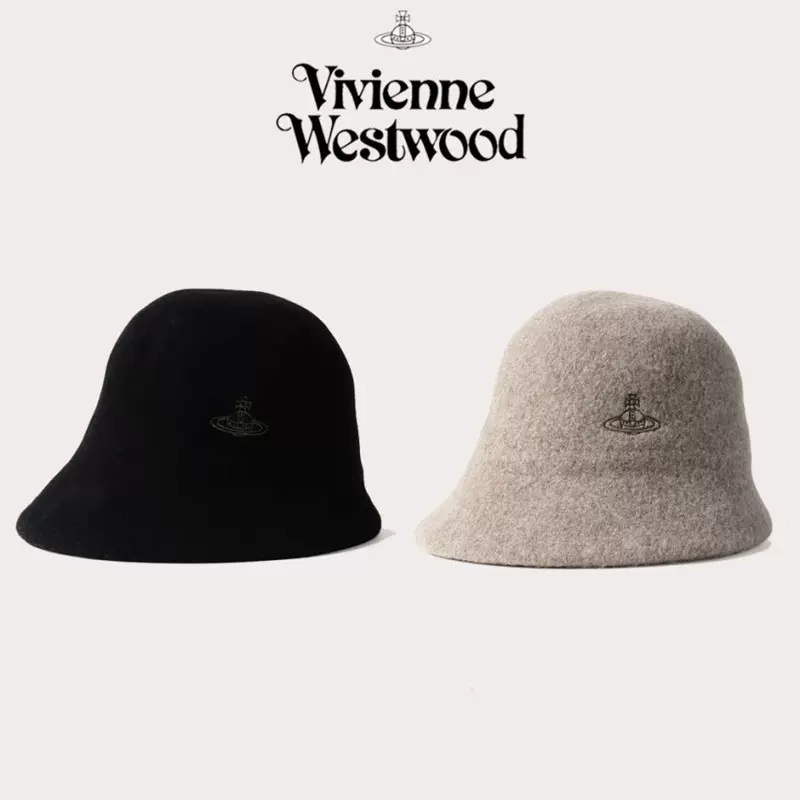 日本正品Vivienne Westwood西太后渔夫帽泫雅同款纯羊毛土星盆帽-Taobao