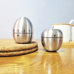 Stainless Steel Metal Egg Apple Timer Creative Kitchen Baking Cooking Mechanical Timer