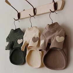 Autumn and Winter Bichon Teddy Yorkshire Bomei Velvet Sweatshirt Dog and Cat Pet Heart Embroidery Warm Clothing