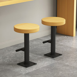 Fixed Ground Bar Chairs, Solid Stools, Industrial Style Cafe Catering Milk Tea Shop High Stools, Iron Chairs