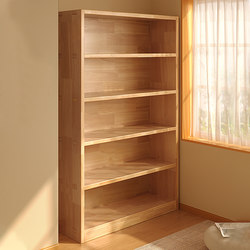 All-Solid Wood Bookshelf, Floor-Standing Storage Rack, Integrated Wall Cabinet, Storage Cabinet, Children's Student Home Display Cabinet, Bookcase
