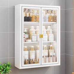 Bathroom Storage Rack, Wall-Mounted, No-Drill, Multi-Functional Storage Cabinet for Toilet, Bathroom, Washroom, and Sink
