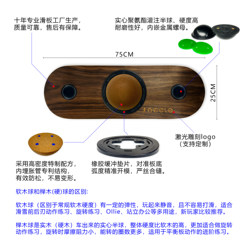 Geele Professional Rotating Balance Board for Adults and Children, Standing Office Simulation Snowboarding and Surfing Training Skateboard