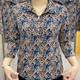 Middle-aged and elderly mothers wear spring and summer new high-end loose large size retro slimming and slimming meat-covering top