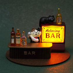 Zakka Japanese-Style Bar Cat Car Office Coffee Shop Decoration Led Night Light Atmosphere Ornament Gift