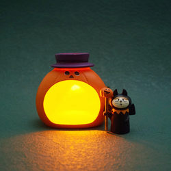 Japanese Zakka Decole Halloween Pumpkin Lantern Decoration Farmer Cat Little Devil Figurine Gift Nordic Style