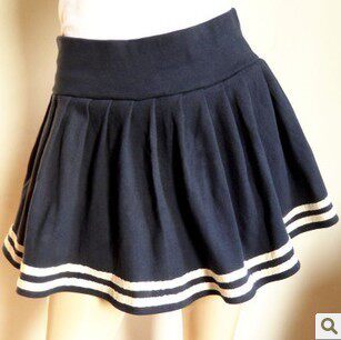 Spring and Autumn Clothing Navy Style Short Skirt Academy Style Casual Sports Simple Skirt Pleated Skirt Large Size Skirt Female Fat MM
