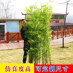 Simulated Bamboo Decorative Partition, High-Quality Simulated Bamboo Screen for Entrance, Living Room, Hotel, Window Display, and Landscape Decoration