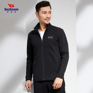 
butnon Batnon Sports Jacket Men's Sweatshirt Autumn Casual Jacket Stand Collar Zipper Cardigan Black 1625