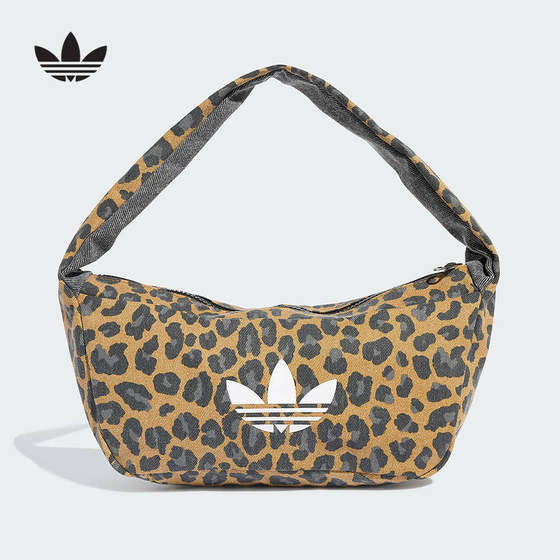 
adidas Adidas clover cheetah print lazy shoulder bag 2025 autumn women's compact shoulder bag JX3198