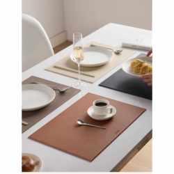 Xinjiang Free Shipping Mili Fengwu Leather Placemat High-end Light Luxury Waterproof and Oilproof Western Placemat Table Decoration Insulation