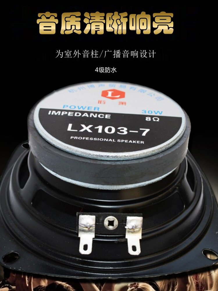 Haut-Parleur Audio Large Bande 4 Ohms 30W – Pour DIY Hi-Fi – Diamètre 92 Mm