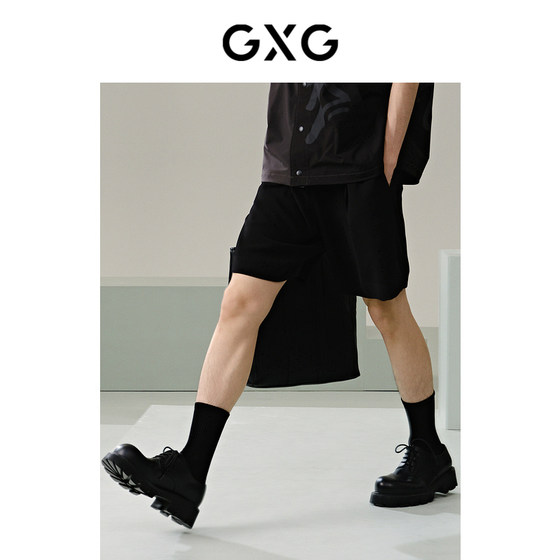GXG men's black wide-leg sports shorts cool casual shorts 24 summer G24X222019