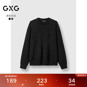 
25 new winter products GXG men's round neck sweater sweater men's casual Korean style versatile commuting inner sweater