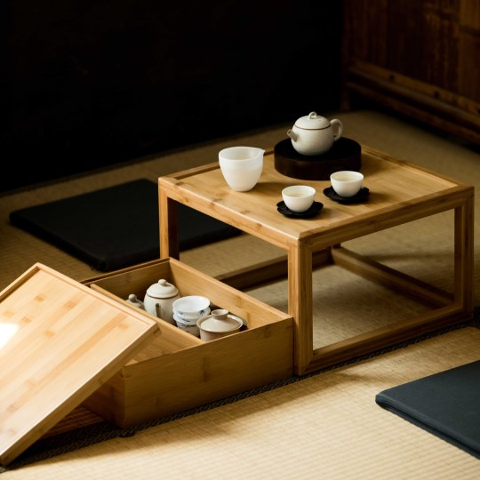 Japanischer Zen Teetisch - Massivholz Bambus - Caomu Temple