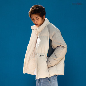 
APOGE3 A Baoji Harrington color-blocked down jacket men's loose casual trendy brand jacket white duck down American style