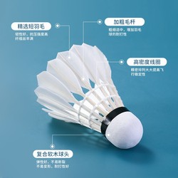 Authentic Badminton Balls, Pack of 12, Durable Black and White Shuttlecocks for Outdoor Training and Competition, Wind-Resistant Official Nylon Balls 6