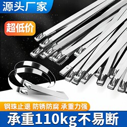 Stainless Steel Self-Locking Cable Ties 4.6mm Metal Wire Ties for Bundling and Organizing, High-Temperature Resistant Binding Clips