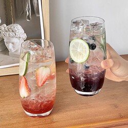 Ins Mojito Cup Popular Restaurant Fruit Tea Cup Glass Cup Drinking Cup Household Cold Drink Juice Cup Large Capacity