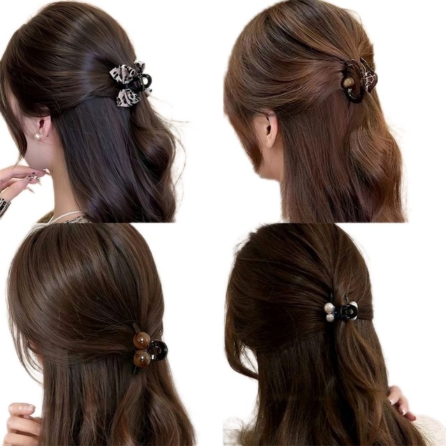 Amber Cloud Small Clip Half-tied Hairpin Side Clip Side Mini Bangs Clip Princess Head Small Clip Headdress