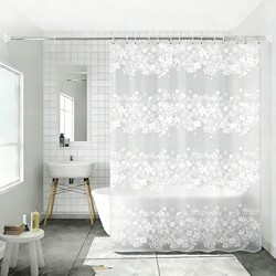 Bathroom Shower Curtain Waterproof Set, No-Drill Bathroom Curtain, Mildew-Resistant Curtain, Hanging Curtain, Shower Partition Curtain