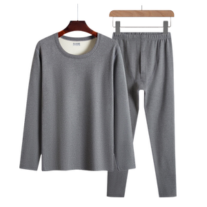 男士秋衣秋裤双面德绒中年保暖内衣套装男打底冬季羊毛时尚发热