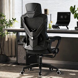 Computer Chair, Ergonomic Office Chair, Dormitory Reclining Gaming Chair, Home-Use Adjustable Height Chair with Practical Armrests