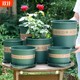 Flower pot 2024 new high-end plastic resin succulent small green radish large gallon pot third generation second generation resin simple
