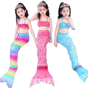 Mermaid clothes Children's fish tail girl children's mermaid princess skirt swimming color Halloween clothing