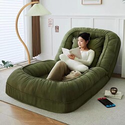 Human Lazy Sofa, Foldable Bedroom Sofa Bed, Single Recliner, Tatami, Double Luxury Sponge Chair