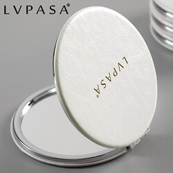 Lvpasa Small Mirror, Portable Makeup Mirror, Double-Sided Portable Folding Mirror for Student Dormitories, Available in Various Styles