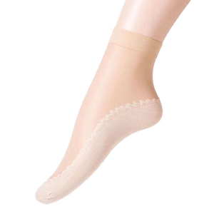 
20 pairs of cotton-bottomed stockings for women's short socks for summer anti-slip women's socks for flesh color anti-hook silk medium tube crystal thin soles