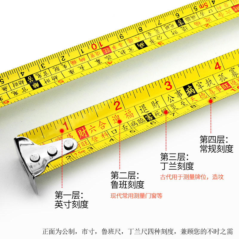 魯班尺 - 風水測定ツール - 炭素鋼 - メトリック - 傑出