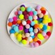 High-stretch colored small hair ball DIY children's creative handmade pom ball ornament material macaron count Christmas