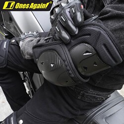 Summer Motorcycle Knee Pads and Elbow Pads for Men, Off-Road Motorcycle Riding Protective Gear, Four-Season Windproof and Anti-Fall Leg Protection Rider Equipment
