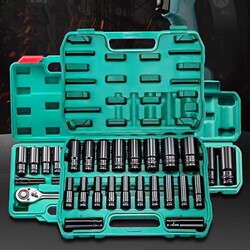 Electric wrench sleeve full set of extended auto repair large, medium and small flying hexagonal wind cannon sleeve head combination tool
