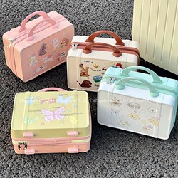 Large-Capacity Cosmetic Bag for Women, Portable Makeup Case That Can Be Hung on a Suitcase, Waterproof Handbag, Travel Suitcase, 14inch Carry-On Suitcase